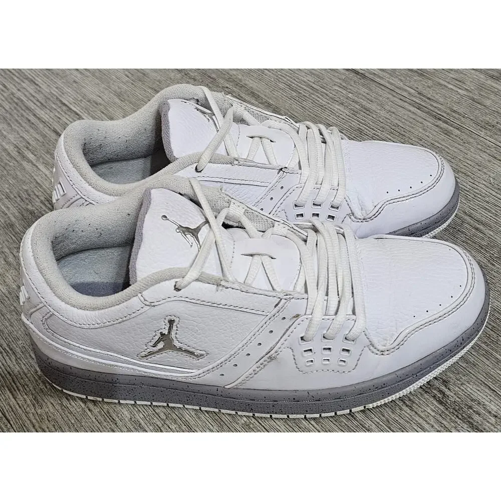 Nike Air Jordan 1 Flight Low White Cement 350610-107 Women's Size 7 Used
